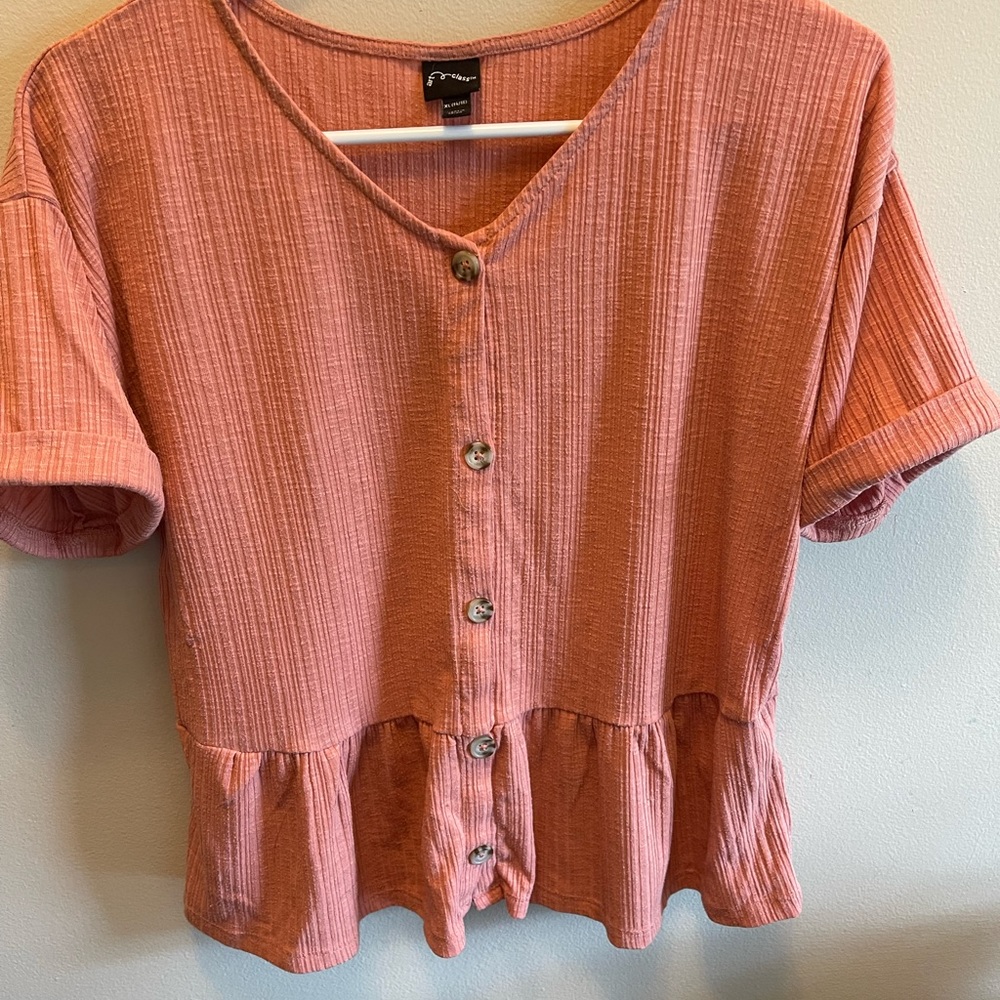 Girls Art Class Pretty Pink Peasant Top
